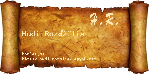 Hudi Rozália névjegykártya