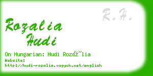 rozalia hudi business card